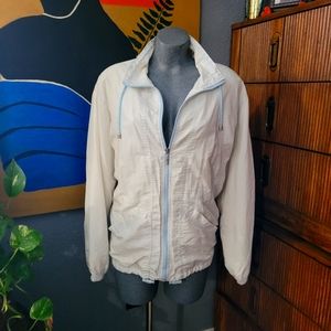 Vintage Windbreaker Jacket Catalina White Size XL